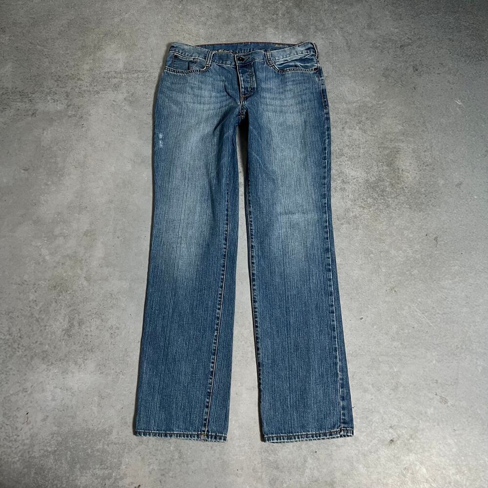 Eddie Bauer Relaxed Boyfriend Fit Women's Size 12 Mid Rise Jeans Blue Denim